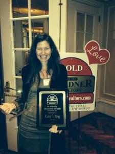 Katie Witry wins 3 awards! 1)Highest award for community service in promoting smart homeownership through homebuyer workshops. 2) Top sales award in all of Gardner Realtors for working w/out an assistant. 3) Reaching 3 transactions a month for consecutive 12 months.
