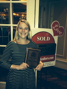 Adrienne LaBauve wins a Gold Award for hard work & productivity in her first year of real estate with Gardner Realtors!